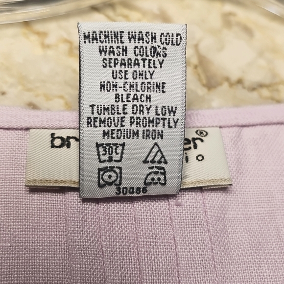 Bridgewater Studio Womens Pink Linen Button-up V-neck Tunic Blouse 20W - Picture 4 of 6